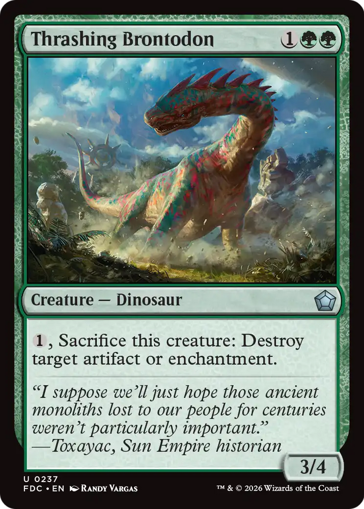 Thrashing Brontodon [Foundations Commander]