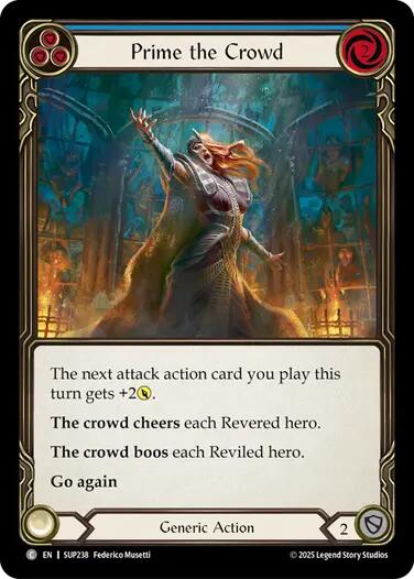 Prime the Crowd (Blue) [SUP238] (Super Slam)  Rainbow Foil