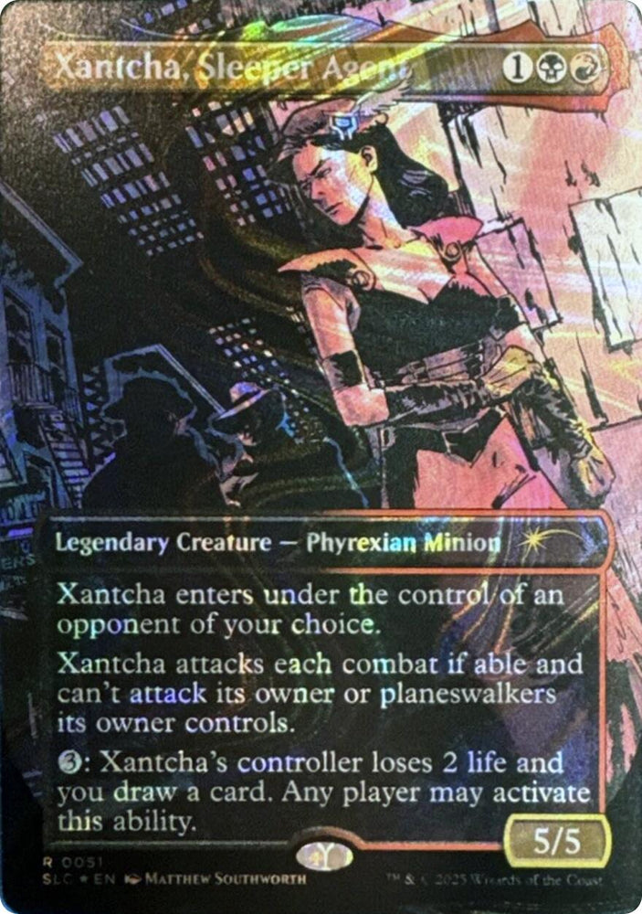 Xantcha, Sleeper Agent (Halo Foil) [Secret Lair Countdown Kit]