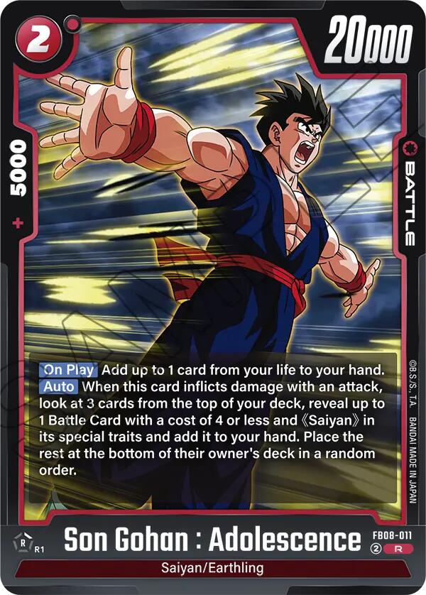 Son Gohan : Adolescence (FB08-011) [Saiyan's Pride]