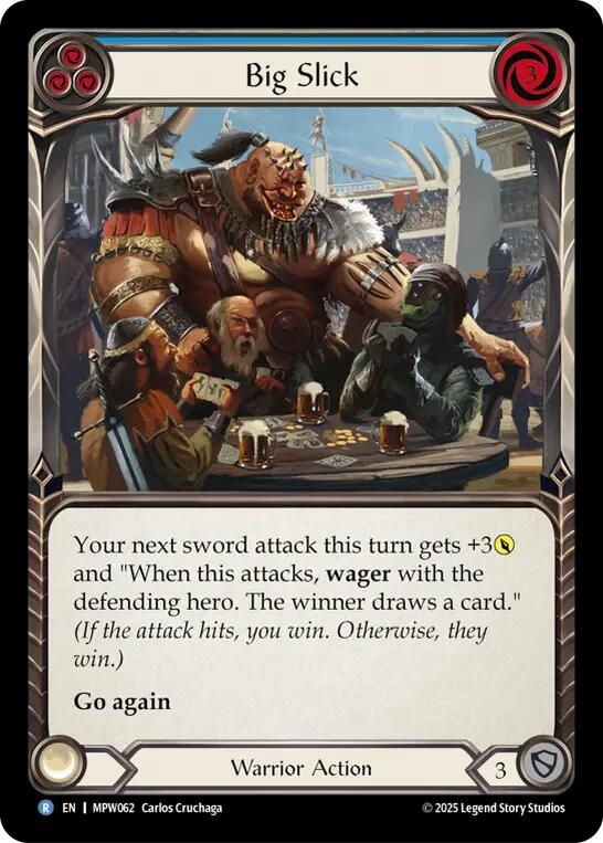 Big Slick (Blue) [MPW062] (Mastery Pack Warrior)  Rainbow Foil